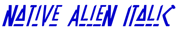 Native Alien Italic 字体